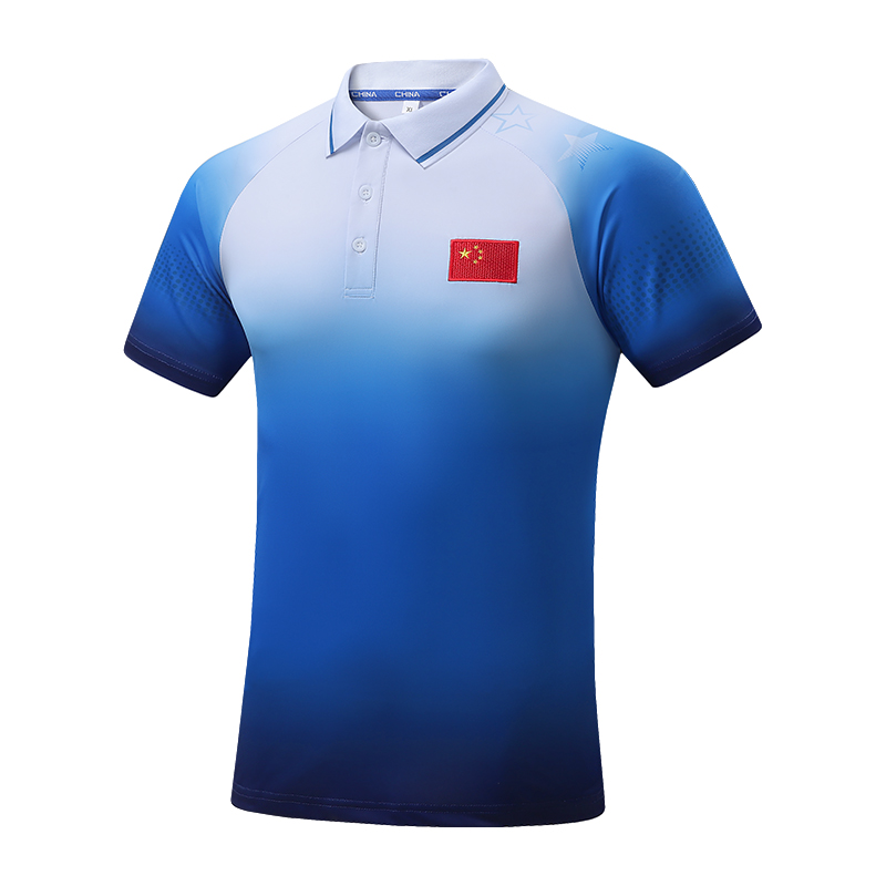 2518冰丝短袖T恤GQ版 95聚酯纤维5氨纶 红/蓝 120-7XL