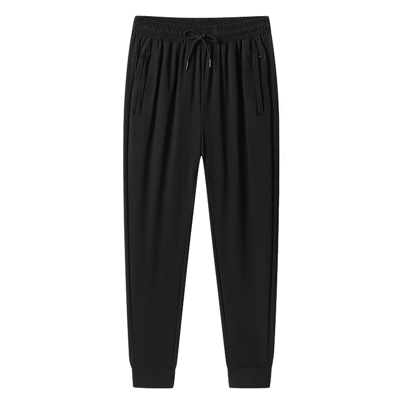 2687冰丝长裤 76锦纶24氨纶 黑 L-8XL