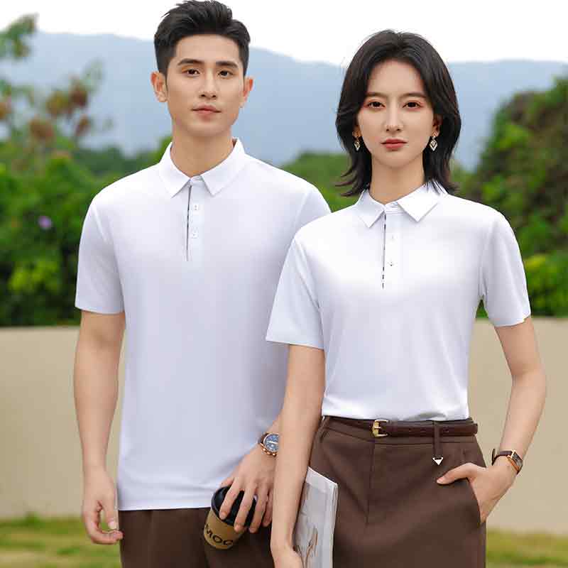 99205冰丝POLO衫 87锦纶13氨纶 白/浅灰/铁灰/黛蓝/湖水绿/宝蓝/藏蓝/黑 S-6XL