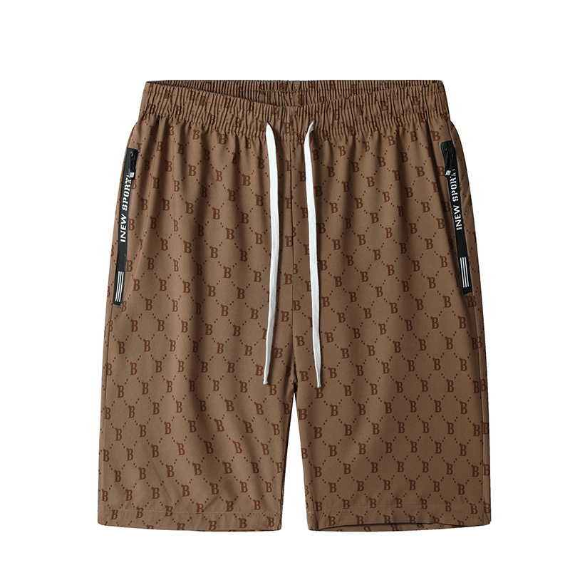 0323冰丝休闲短裤 75锦纶25氨纶 咖啡/黑/白 L-8XL