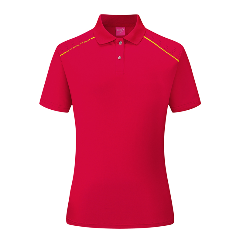 9253情侣polo衫 90聚酯纤维10氨纶  红/白 男M-5XL 女S-3XL