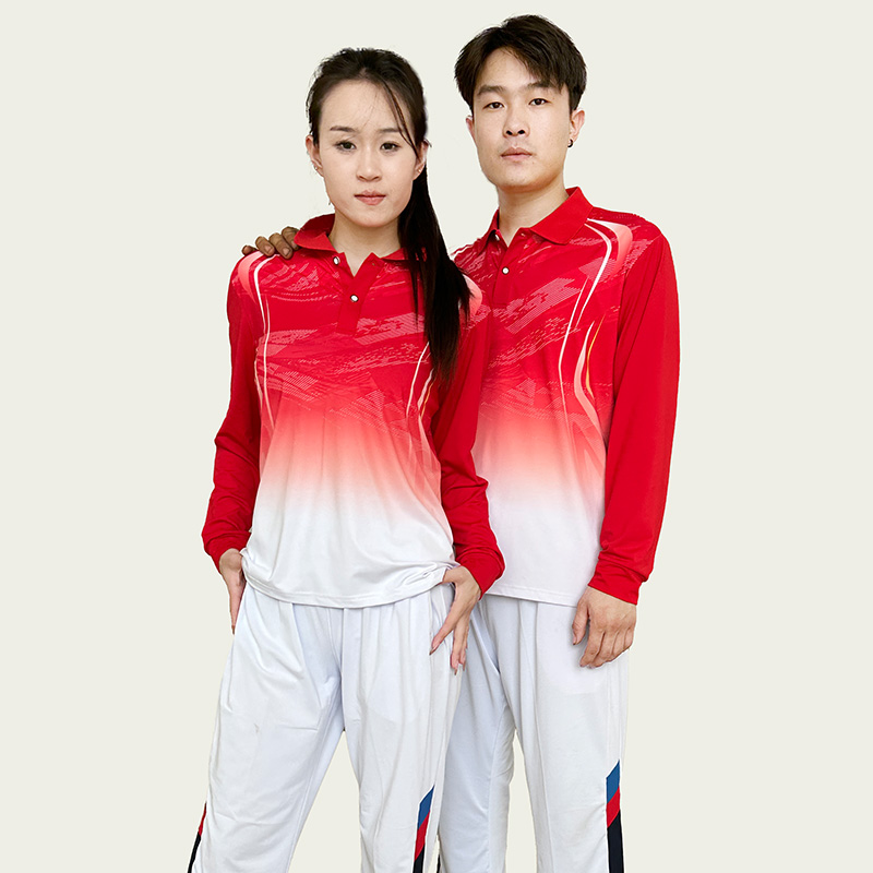 310长袖体恤套装 南韩丝健康布 上衣红/月蓝/藏青 长裤白/蓝 XS-6XL