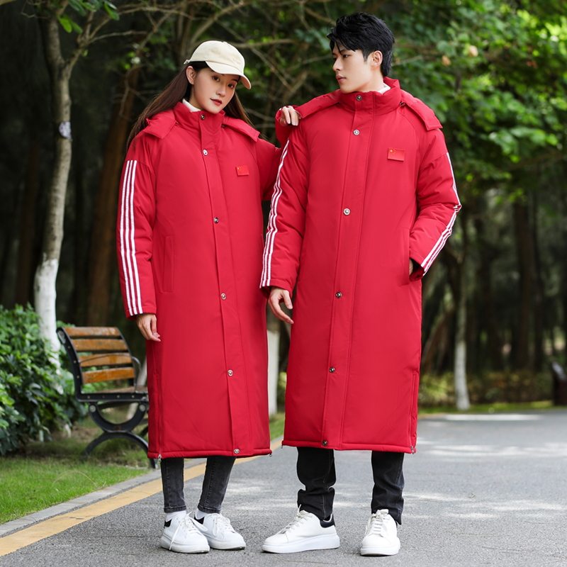 1858亲子丝棉大衣 聚酯纤维，填充物丝绵 黑/红 3XS-7XL